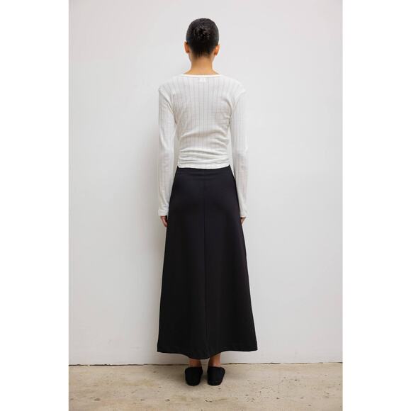 Leset Pointelle Slim Fit Long Sleeve - S - White - Picture 3 of 5